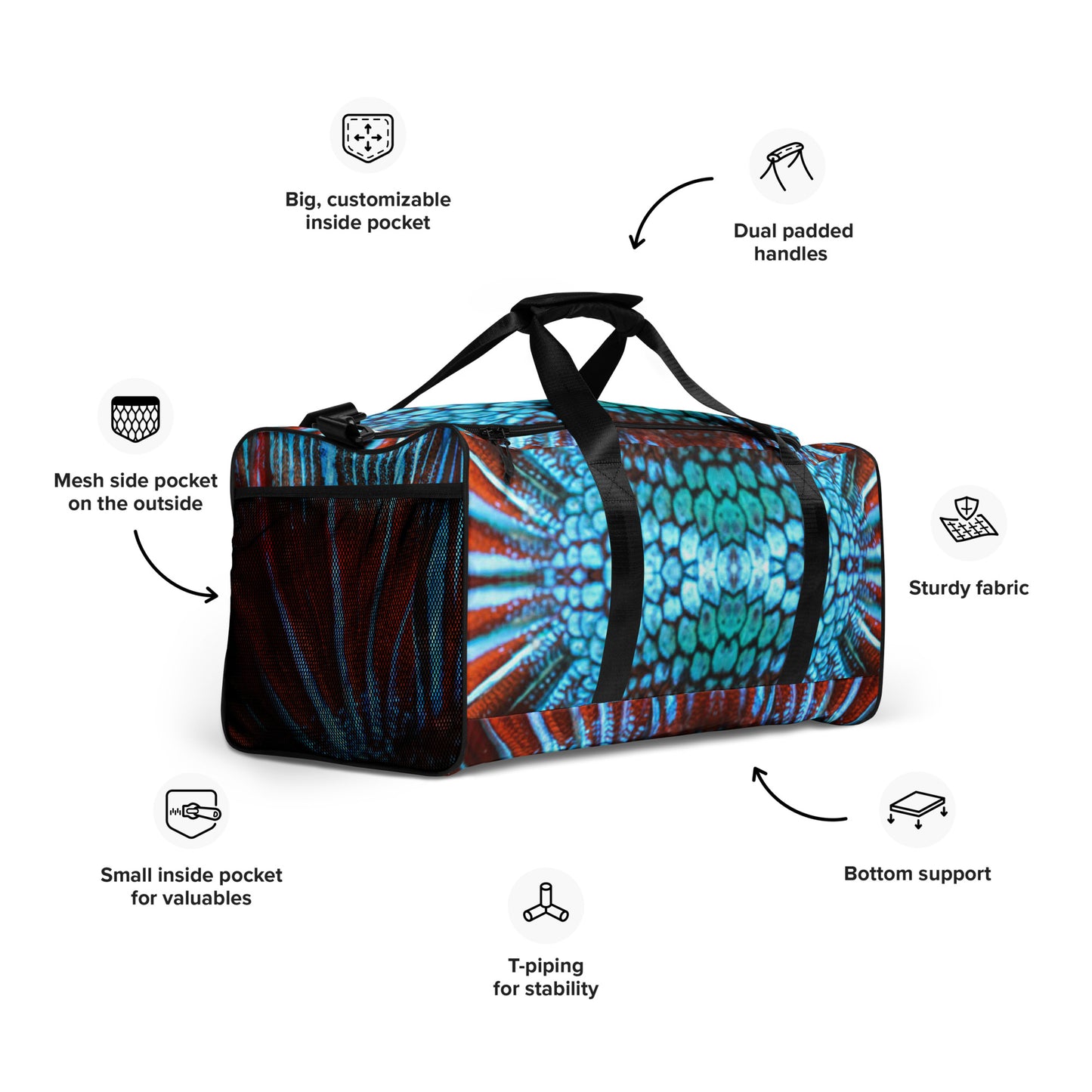 Goddess of Land and Sea Duffle bag