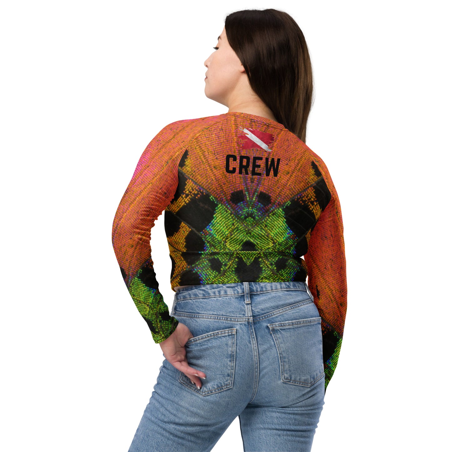 Forest Nymph Adventure Mermaid LOGO long-sleeve crop top