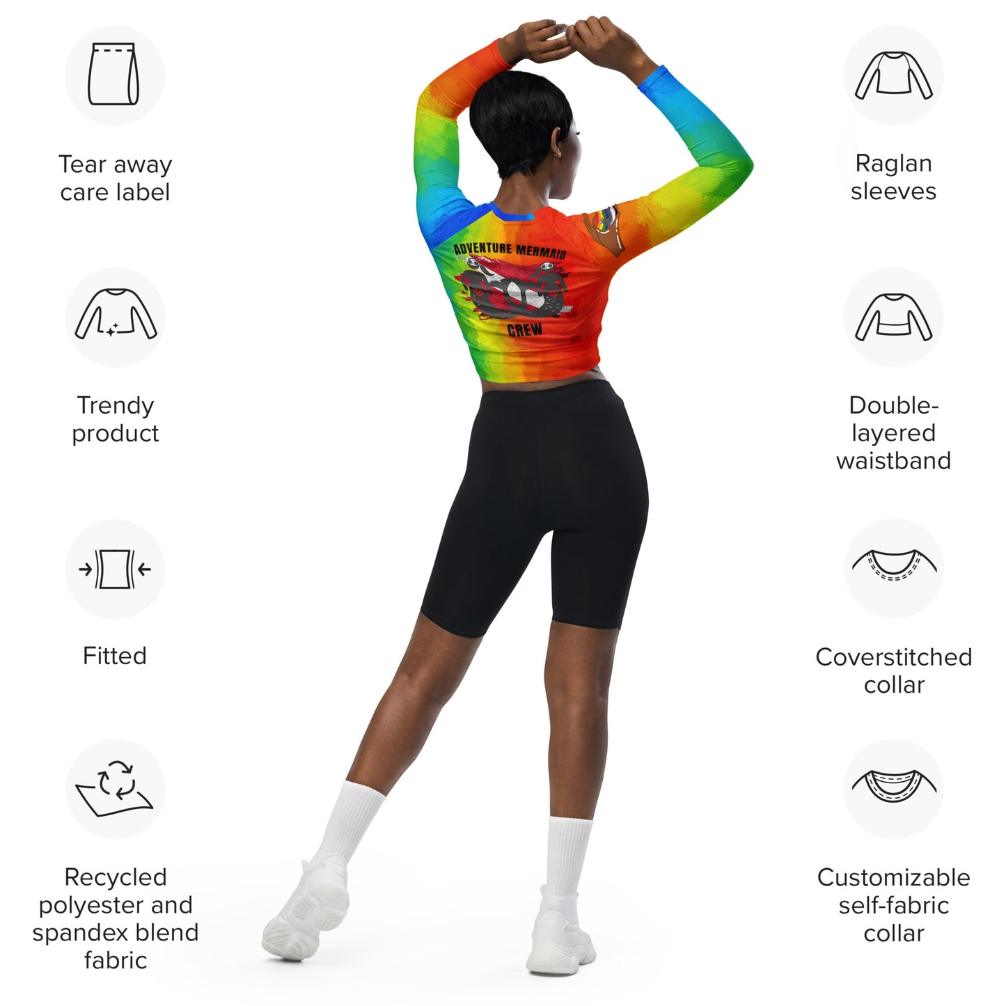 Pride All Year long-sleeve crop top