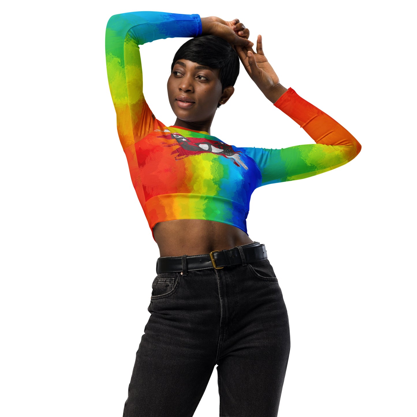 Pride All Year long-sleeve crop top