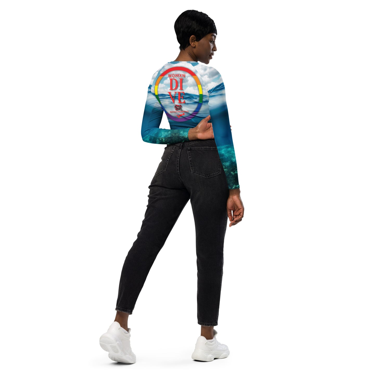Womxn DIVE Recycled long-sleeve crop top UPF 50