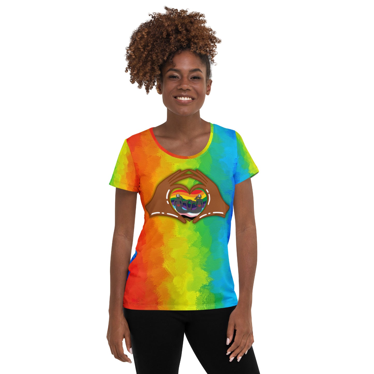 Pride All Year LOGO Women's Athletic T-shirt