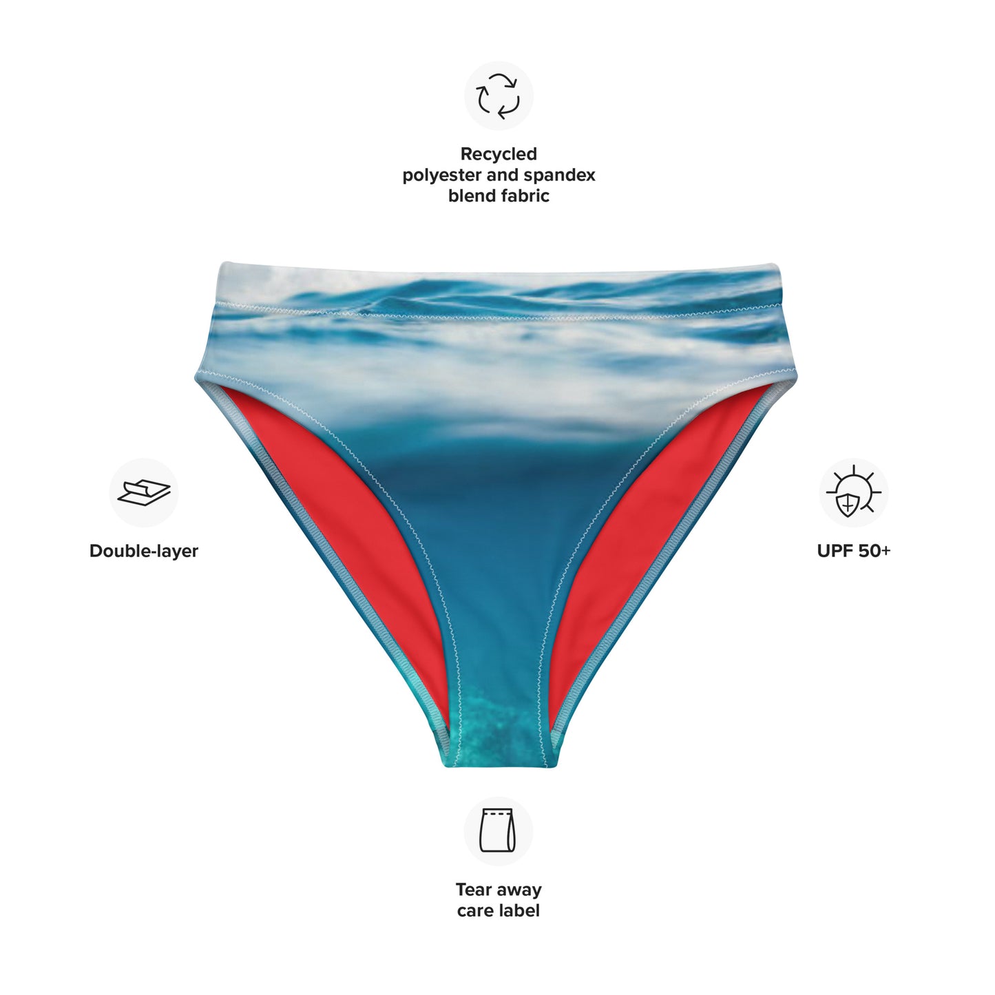Women’s Dive Day 2023 Recycled high-waisted bikini bottom