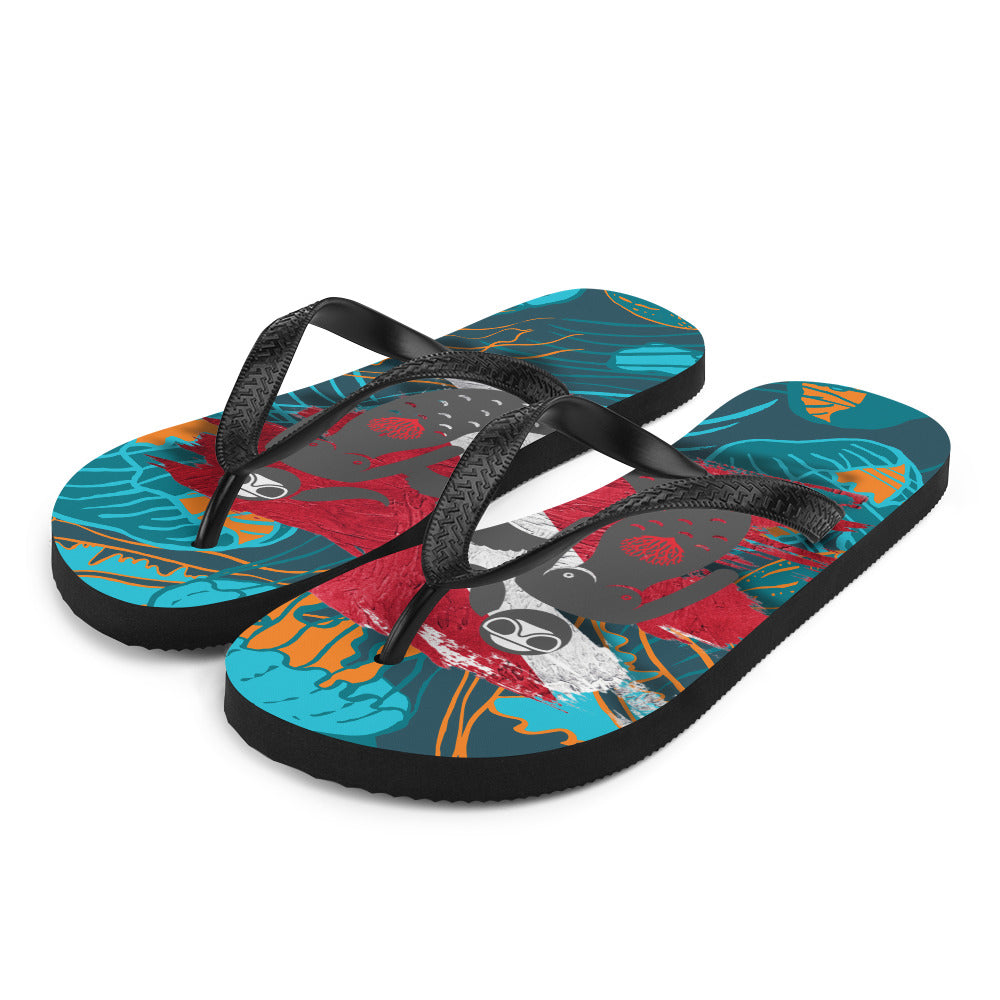 Goddess Medusa jellyfish Flip-Flops