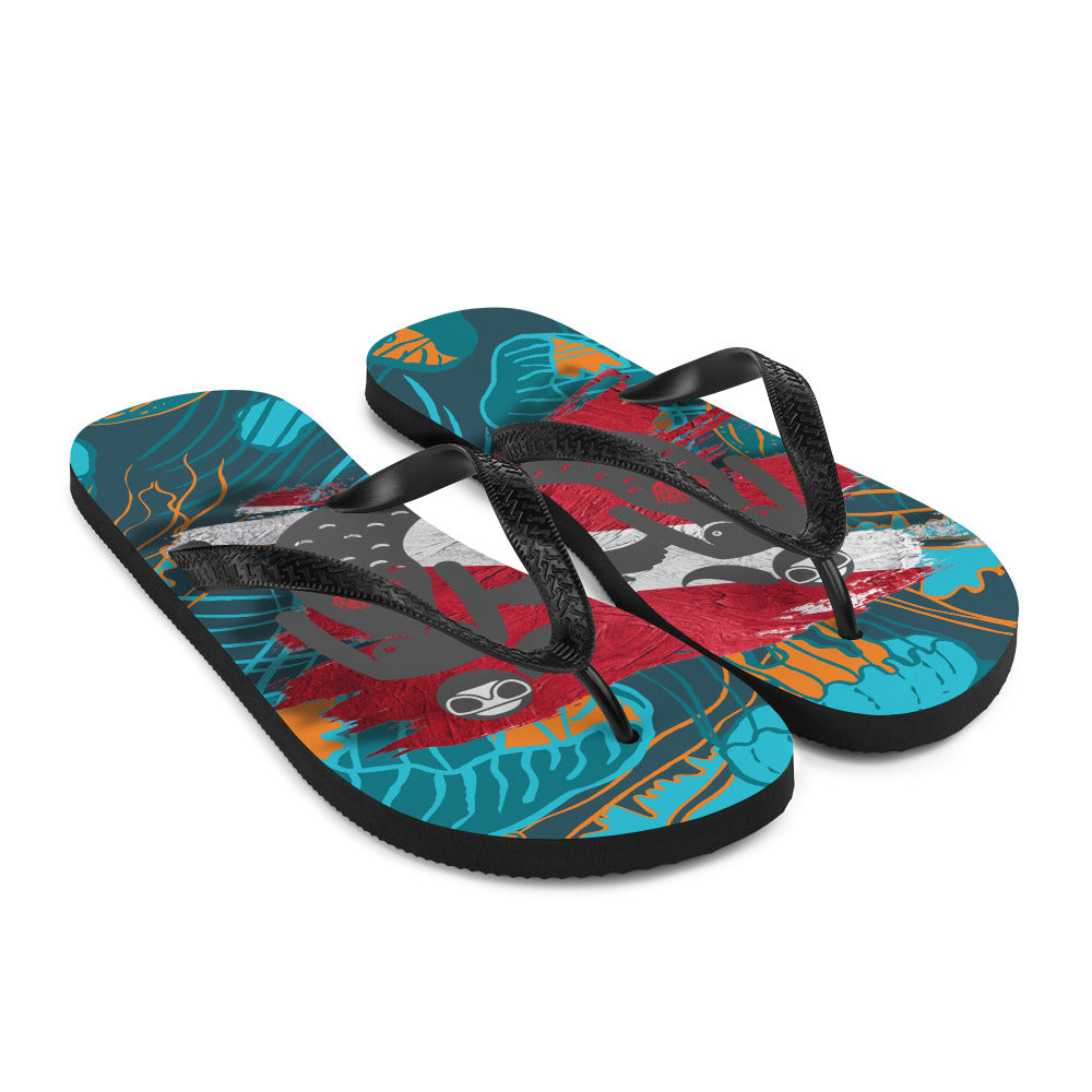 Goddess Medusa jellyfish Flip-Flops