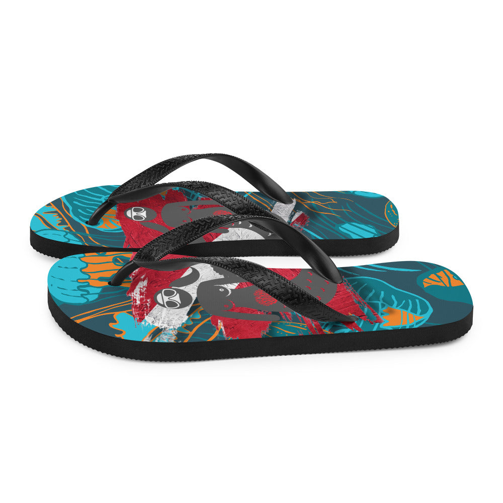 Goddess Medusa jellyfish Flip-Flops