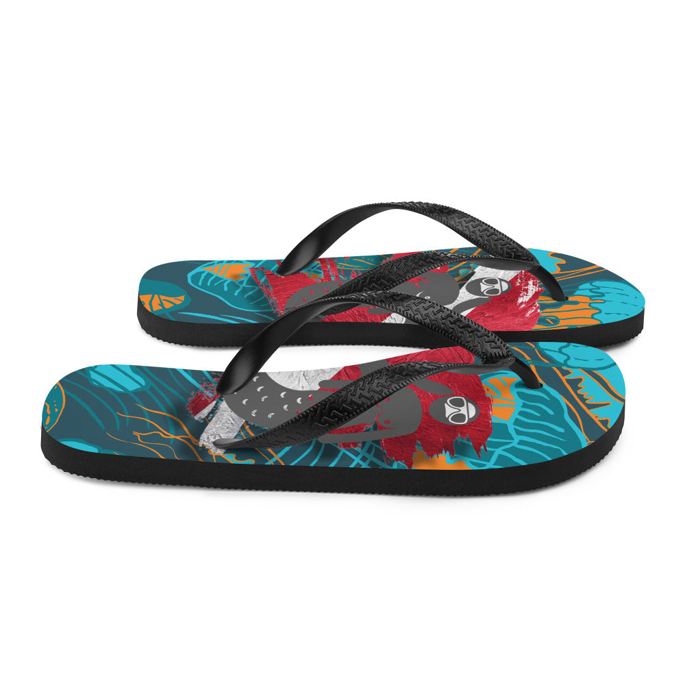 Goddess Medusa jellyfish Flip-Flops