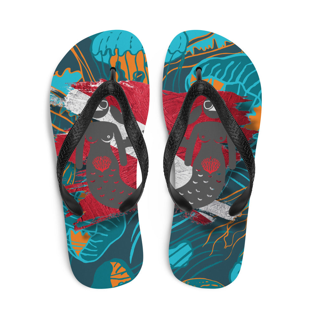 Goddess Medusa jellyfish Flip-Flops